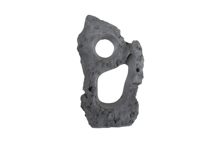 Colossal Cast Stone Sculpture Two Holes, Charcoal Stone Sculptures & Statues Phillips Collection