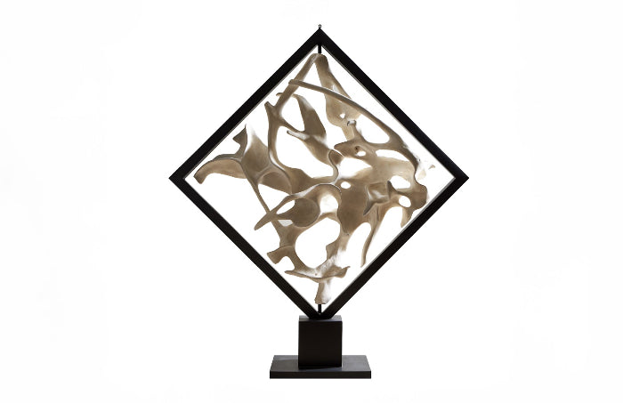 Cast Revolving Diamond Sculpture Bleached Sculptures & Statues Phillips Collection