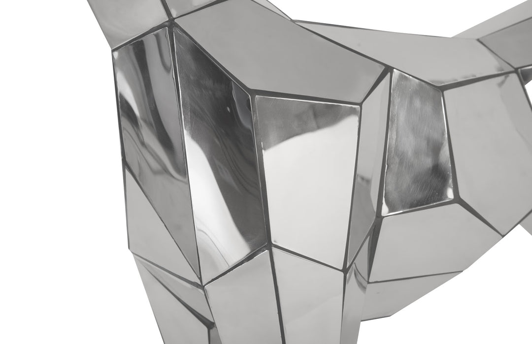 Crazy Cut Dog Stainless Steel, Silver Sculptures & Statues Phillips Collection