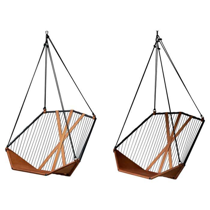 SLING ANGULAR HANGING CHAIR Set of  2 Hanging Chairs Studio Stirling