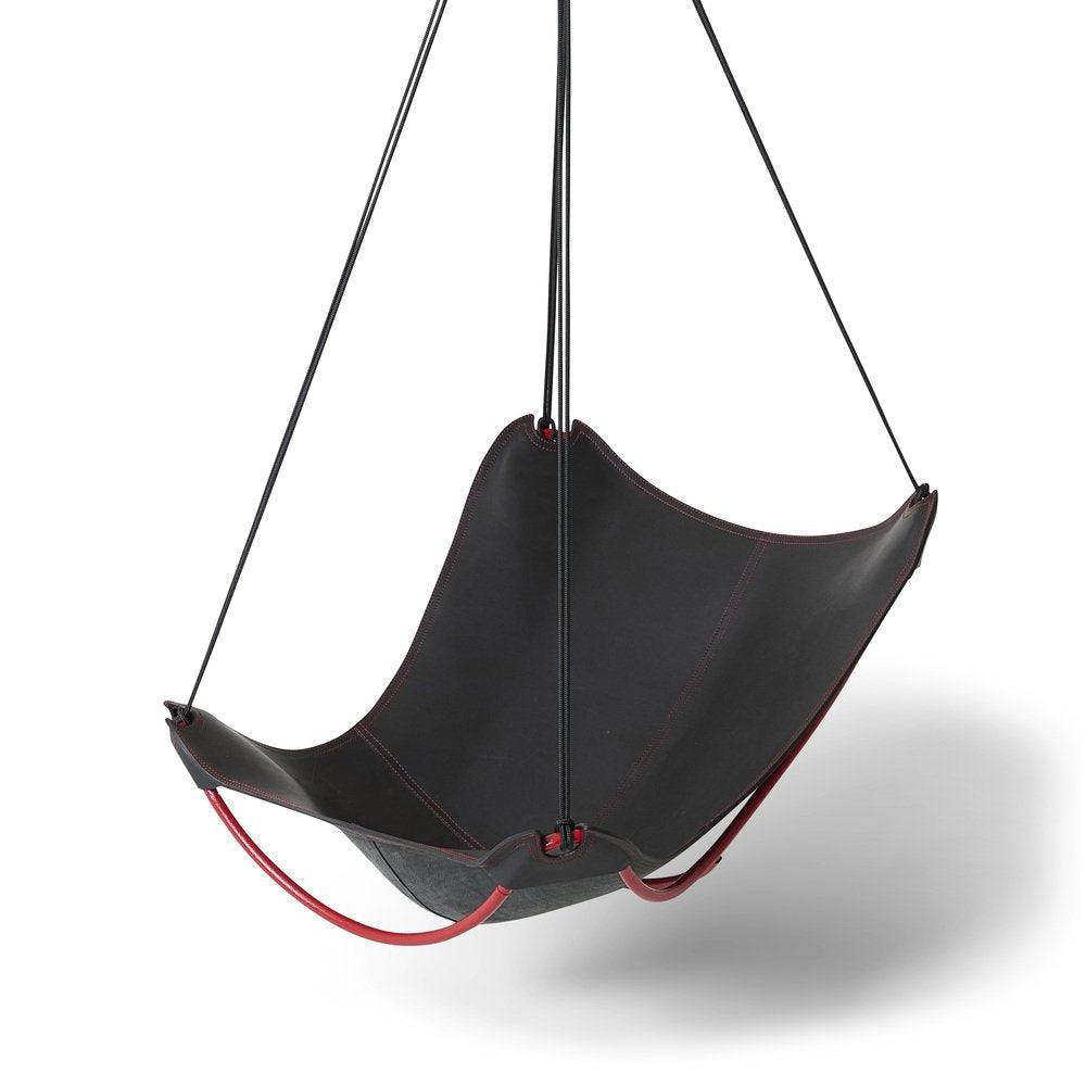 SLING BUTTERFLY Chair Black With Red Frame Hanging Chairs Studio Stirling