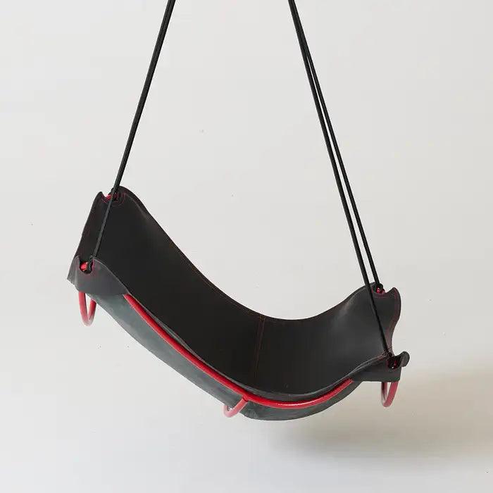 SLING BUTTERFLY Chair Black With Red Frame Hanging Chairs Studio Stirling