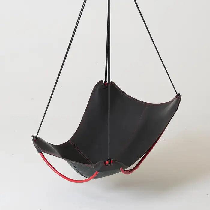 SLING BUTTERFLY Chair Black With Red Frame Hanging Chairs Studio Stirling