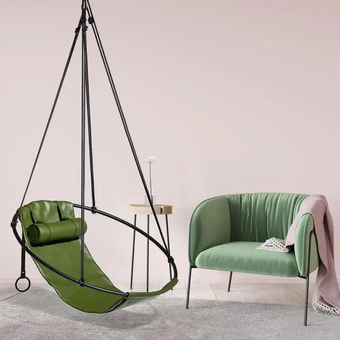 SLING Chair Vegan Cactus Leather Hanging Chairs Studio Stirling