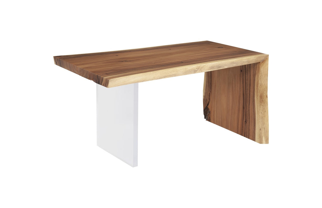 Waterfall Desk Natural, Acrylic Leg Desks Phillips Collection