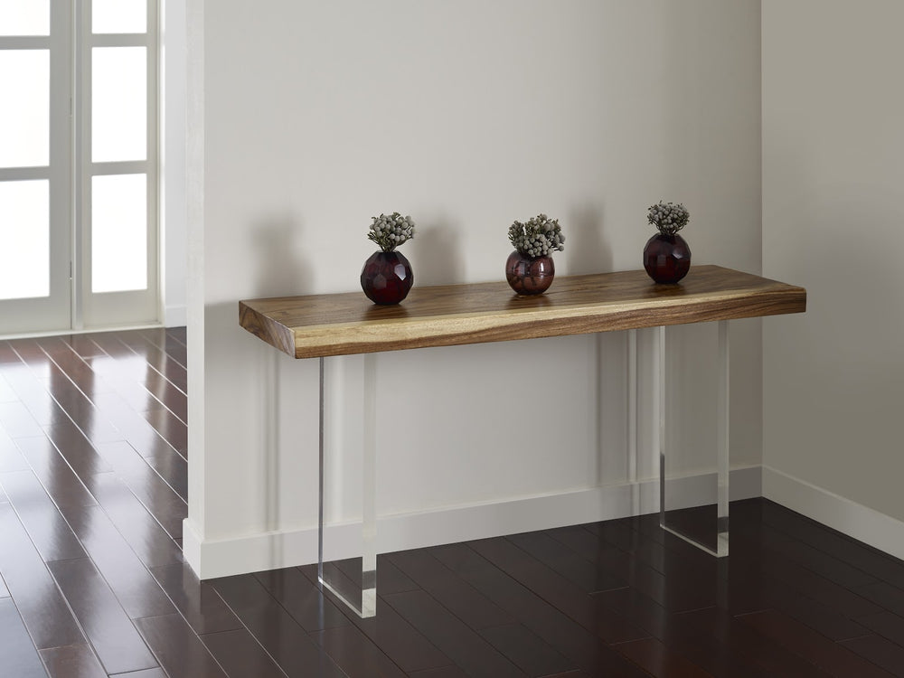 Floating Console Table with Acrylic Legs Consoles Phillips Collection