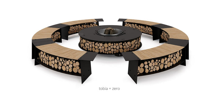 ZERO Wood FIRE PIT Outdoor / Outdoor Fire Table AK47 Design