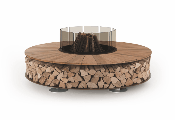 ZERO Wood FIRE PIT Outdoor / Outdoor Fire Table AK47 Design