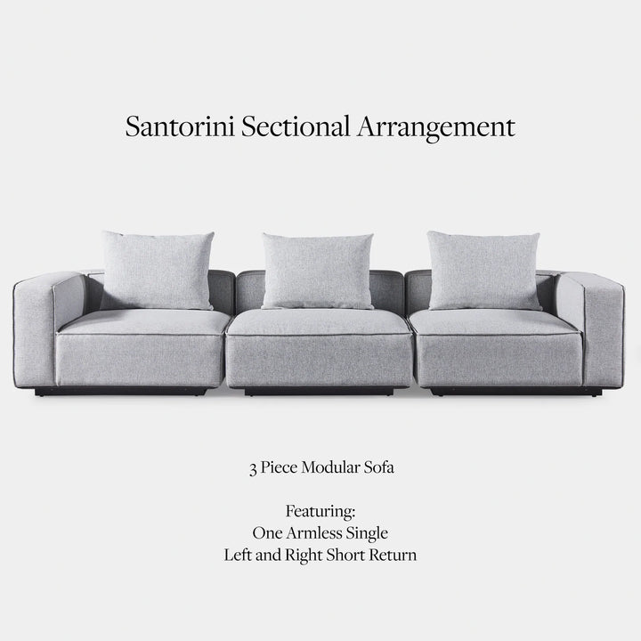 SANTORINI OUTDOOR SHORT RETURN RIGHT Outdoor Sofa Harbour Outdoor