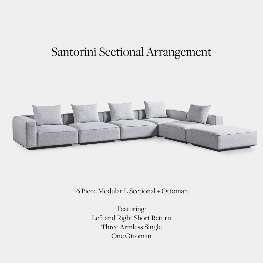 SANTORINI OUTDOOR SHORT RETURN RIGHT Outdoor Sofa Harbour Outdoor