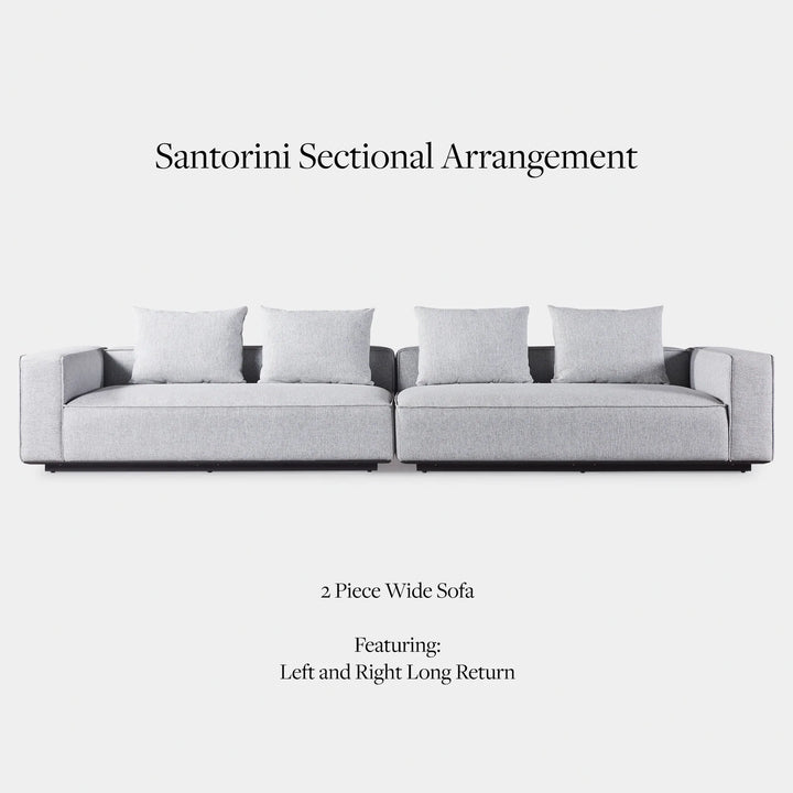 SANTORINI OUTDOOR LONG RETURN LEFT Outdoor Sofa Harbour Outdoor