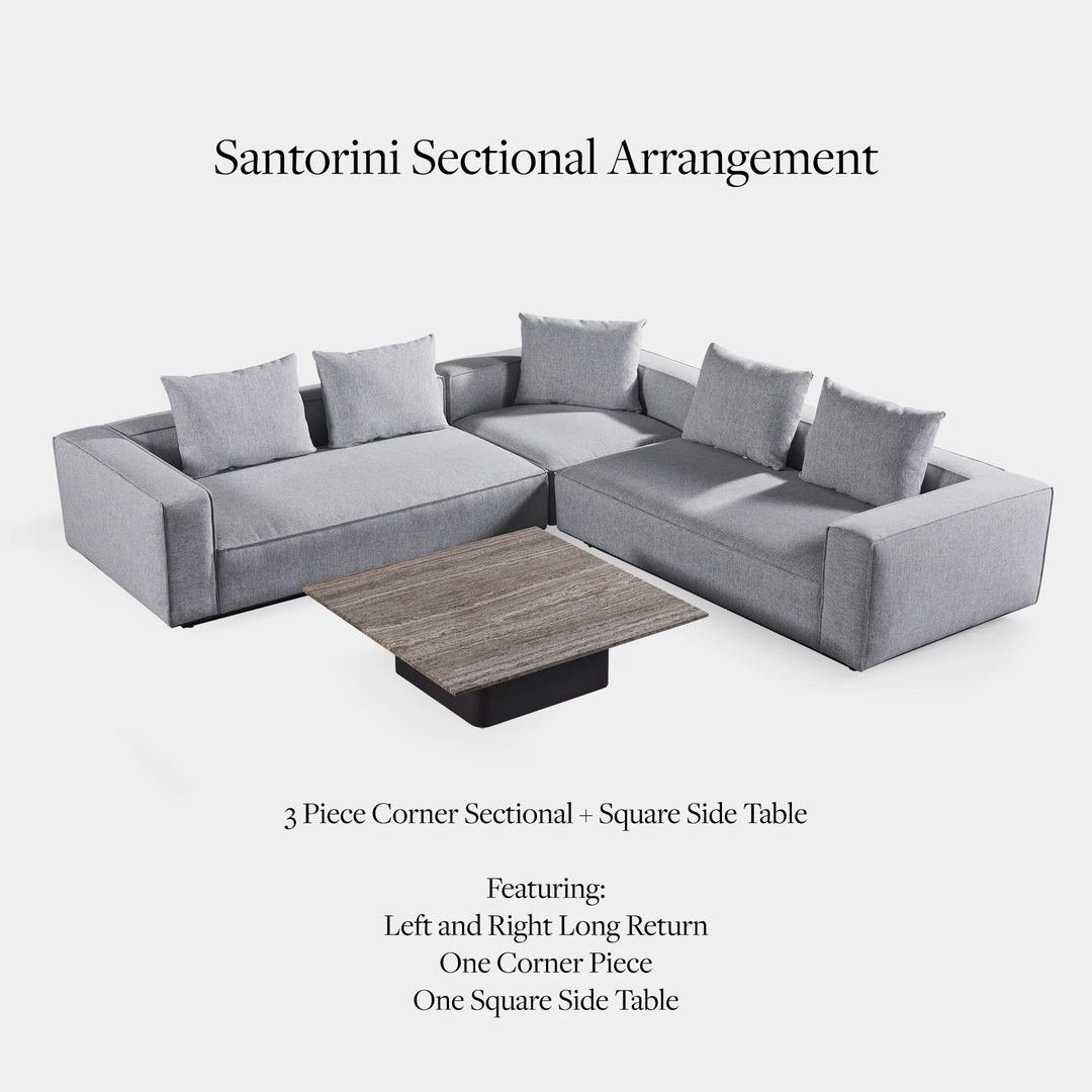 SANTORINI OUTDOOR LONG RETURN LEFT Outdoor Sofa Harbour Outdoor