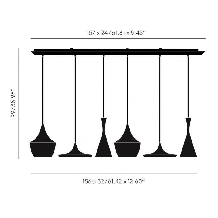 BEAT LED RANGE LINEAR PENDANT SYSTEM Hanging Tom Dixon