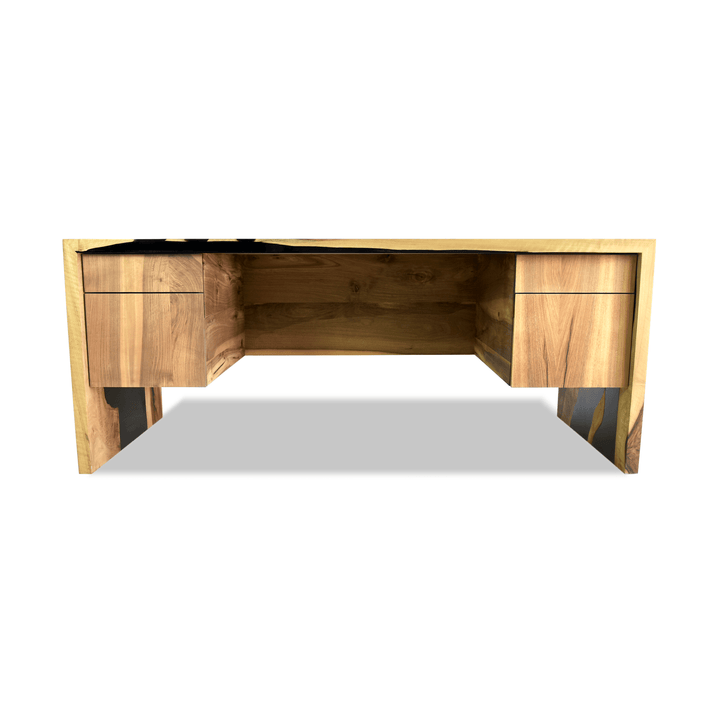 Black Waterfall Walnut Wood Desk Desks Arditi Collection