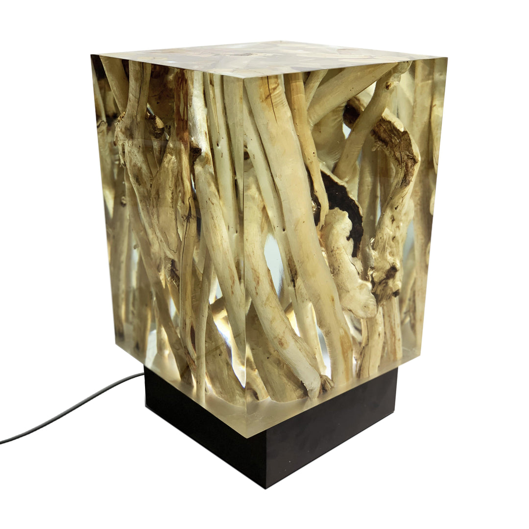 Branches Cube Lamp - Table & Desk Lamp - www.arditicollection.com - Table & Desk Lamp, dining tables, dining chairs, buffets sideboards, kitchen islands counter tops, coffee tables, end side tables, center tables, consoles, accent chairs, sofas, tv stands, cabinets, bookcases, poufs benches, chandeliers, hanging lights, floor lamps, table desk lamps, wall lamps, decorative objects, wall decors, mirrors, walnut wood, olive wood, ash wood, silverberry wood, hackberry wood, chestnut wood, oak wood