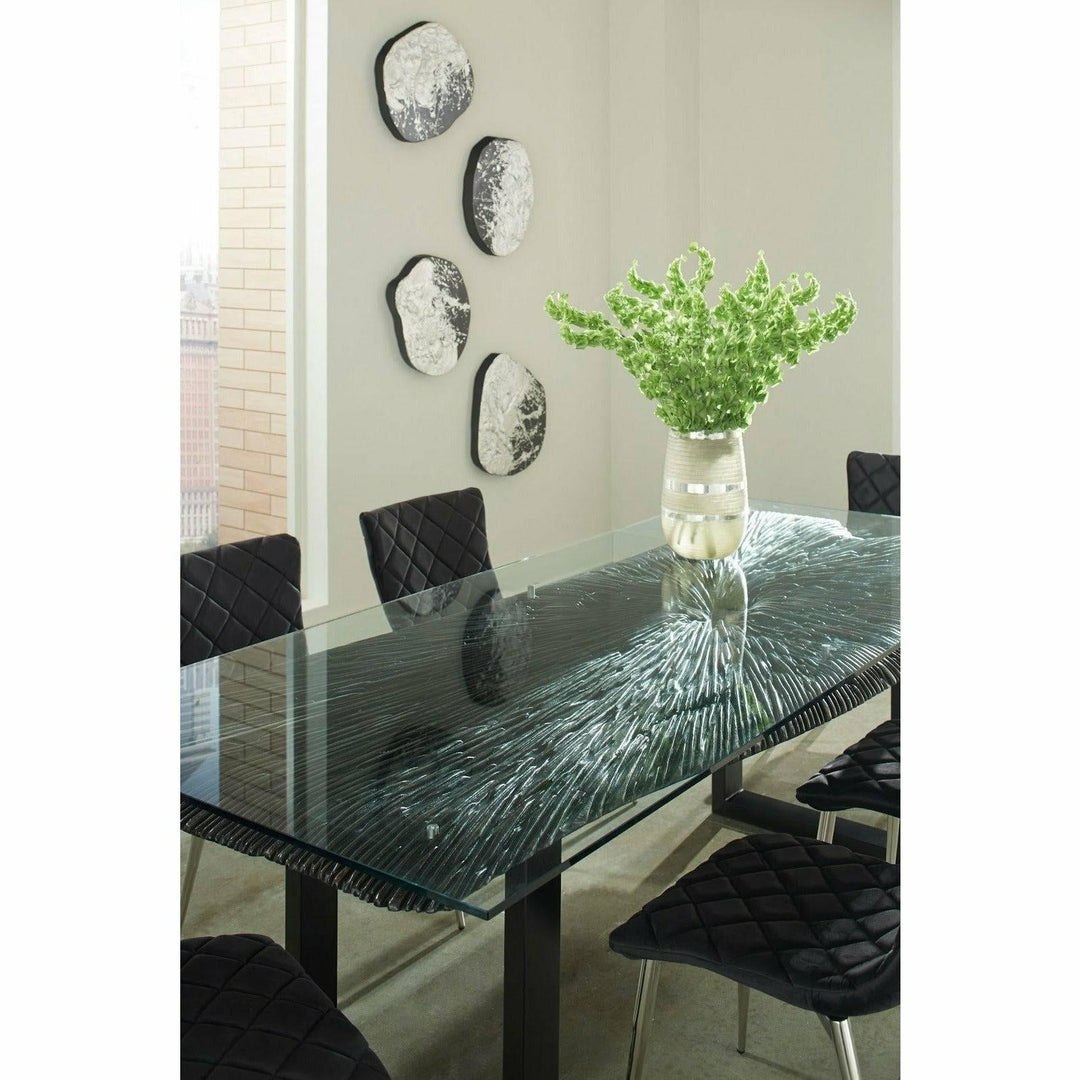 Chainsaw Dining Table with Glass Kitchen & Dining Benches Phillips Collection