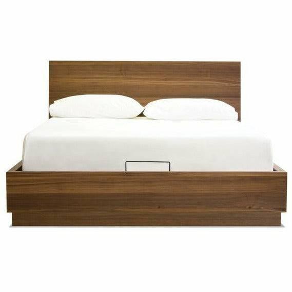 Della Storage Bed in Natural Walnut Beds Mobital