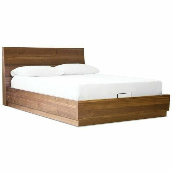 Della Storage Bed in Natural Walnut Beds Mobital