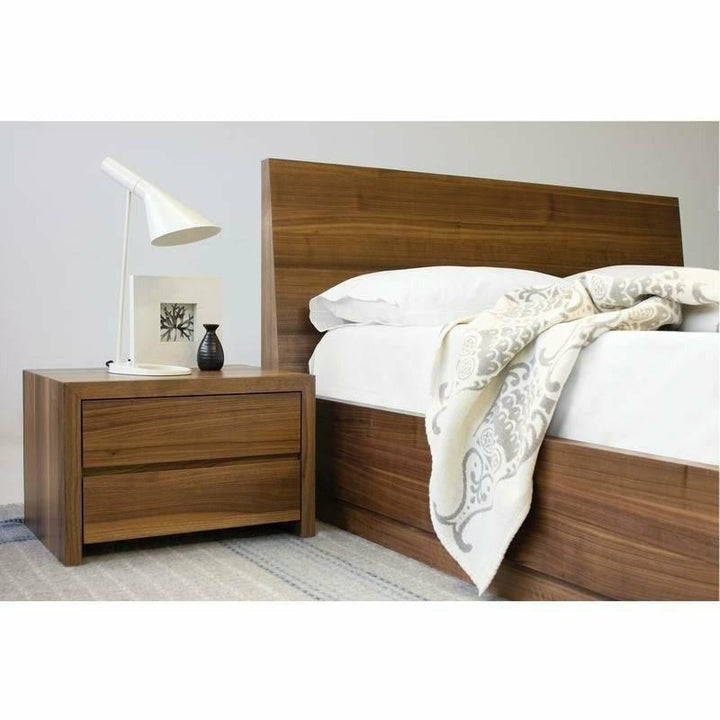 Della Storage Bed in Natural Walnut Beds Mobital