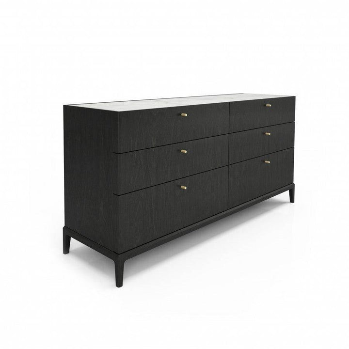 Hemrik Dresser - 6 Drawer Dressers Huppe