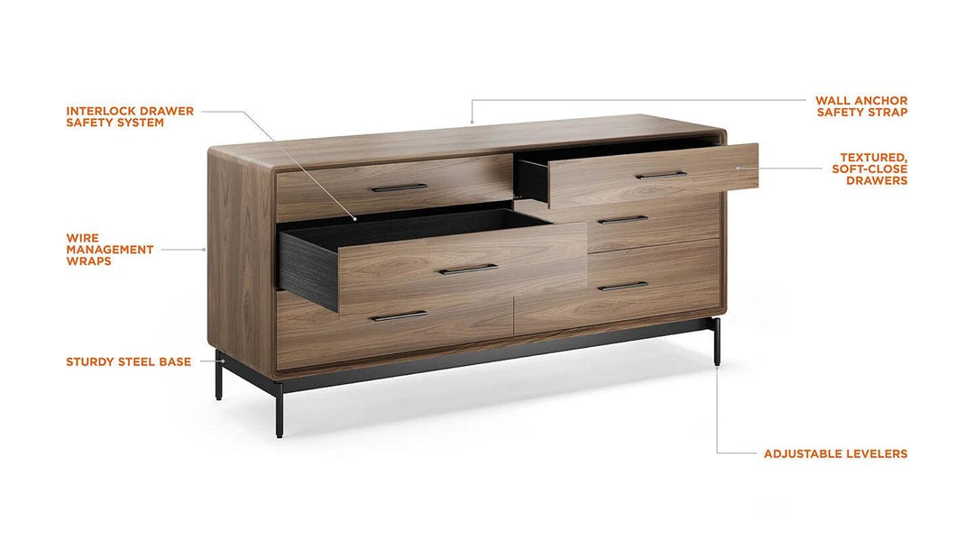 LINQ 9186 6-Drawer Dresser Dressers BDI