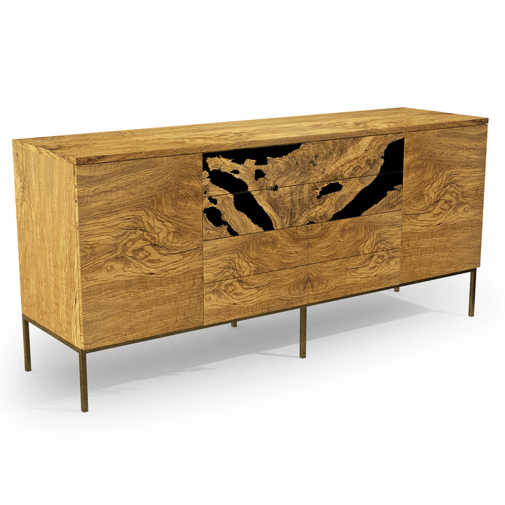 Lykomedes Credenza - Sideboard - www.arditicollection.com - Olive Wood Credenza, dining tables, dining chairs, buffets sideboards, kitchen islands counter tops, coffee tables, end side tables, center tables, consoles, accent chairs, sofas, tv stands, cabinets, bookcases, poufs benches, chandeliers, hanging lights, floor lamps, table desk lamps, wall lamps, decorative objects, wall decors, mirrors, walnut wood, olive wood, ash wood, silverberry wood, hackberry wood, chestnut wood, oak wood