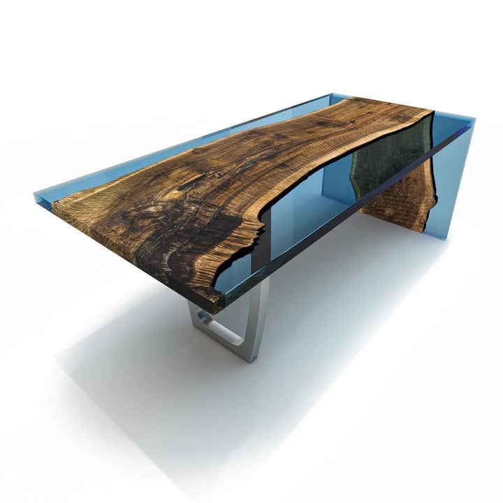 MAYA BLUE FERONIA SEMI-WATERFALL COUNTER HEIGHT TABLE Dining Tables Arditi Collection