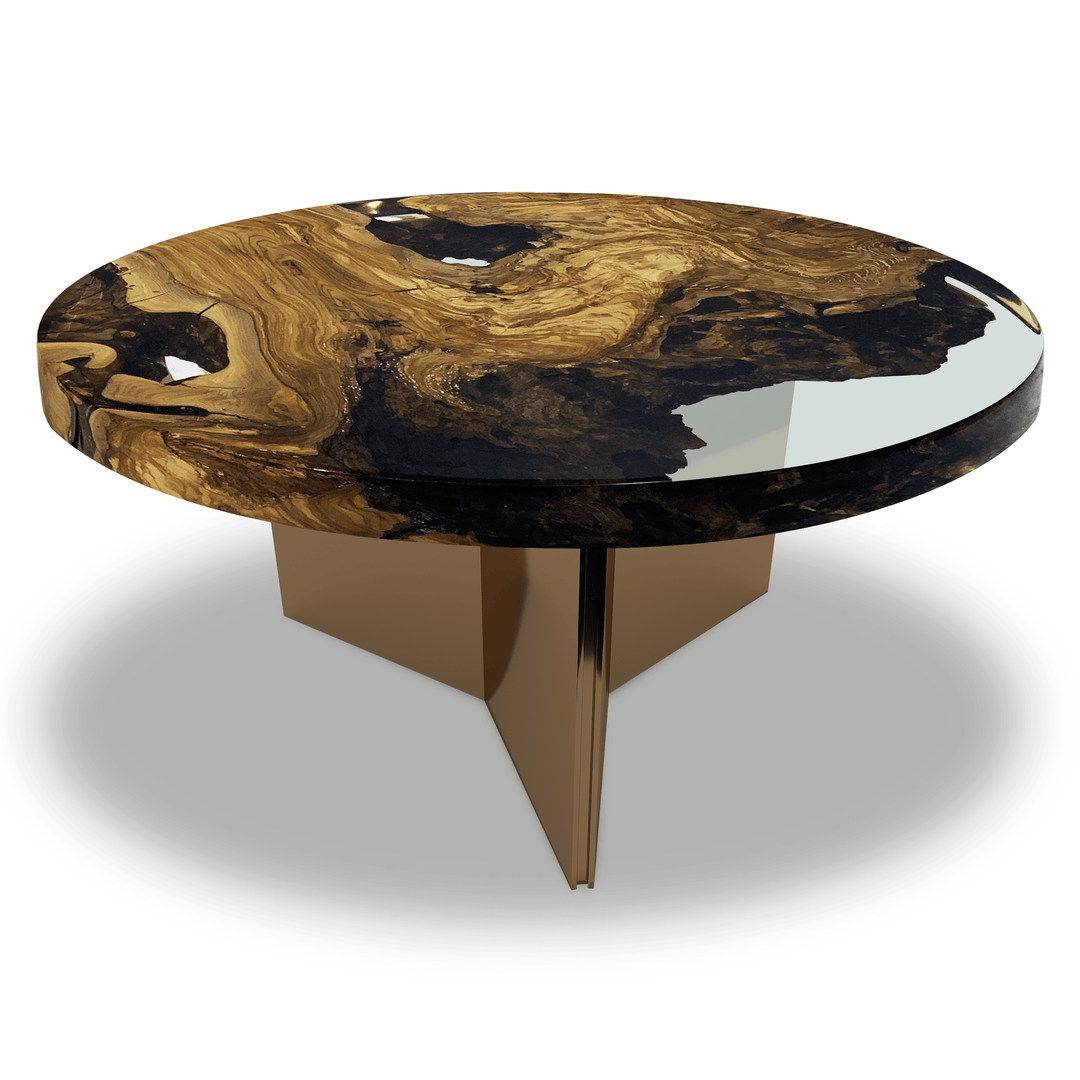 Medea Olive Wood Round Coffee Table Coffee Tables Arditi Collection