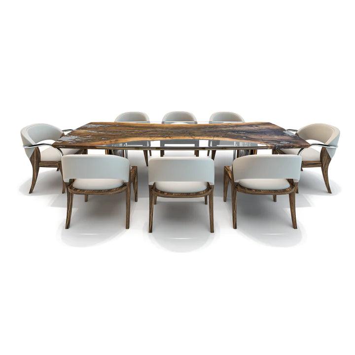 MELIADES WALNUT WOOD DINING TABLE Dining Table Arditi Collection