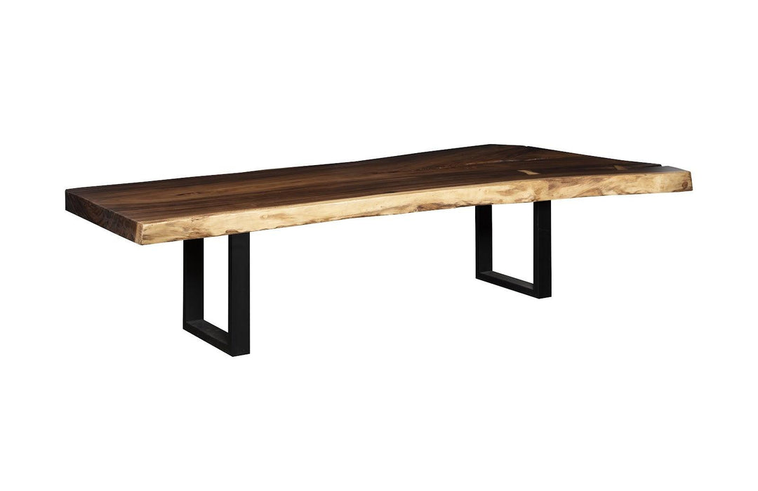 Origins Dining Table Live Edge, Natural, Satin Black Legs ID109970 Natural Slab Tables Phillips Collection