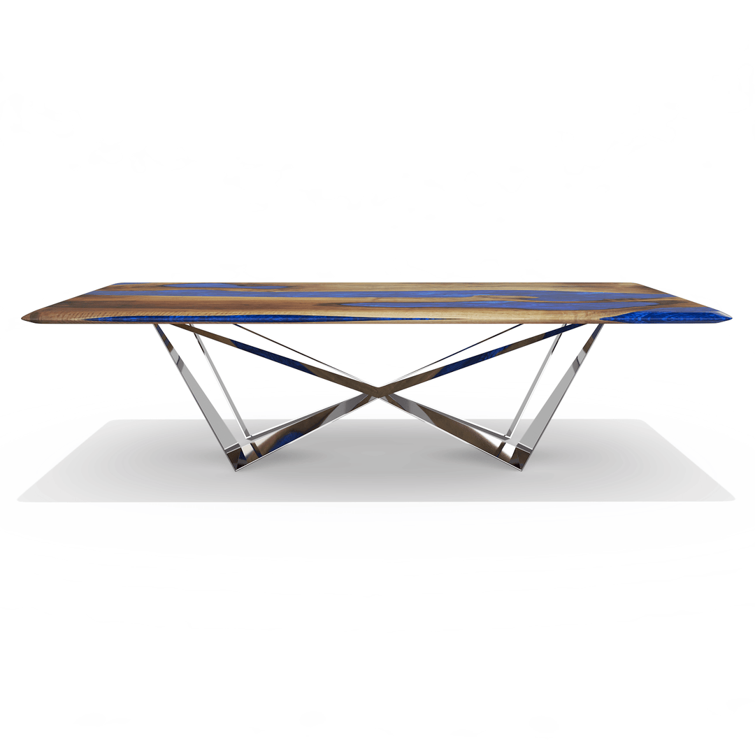 Pearl Blue Danube Walnut Dining Table Dining Table Arditi Collection