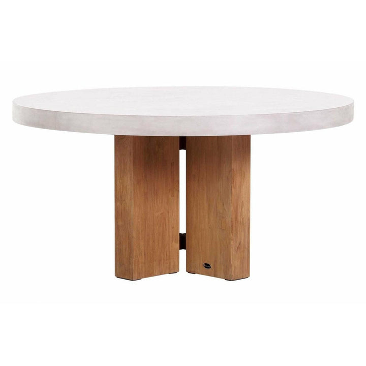 Perpetual Teak Java Dining Table Ivory White Outdoor Dining Tables Seasonal Living