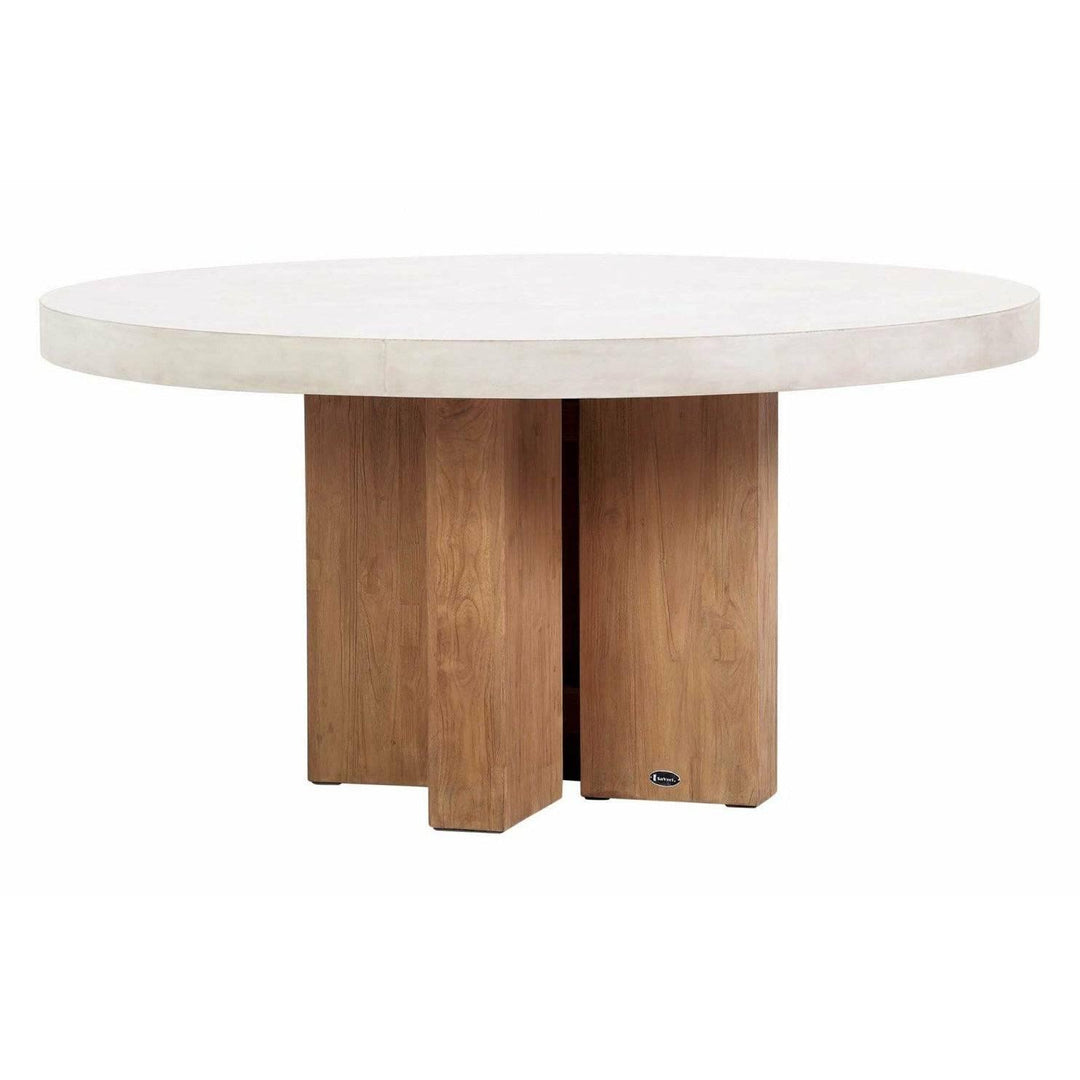 Perpetual Teak Java Dining Table Ivory White Outdoor Dining Tables Seasonal Living