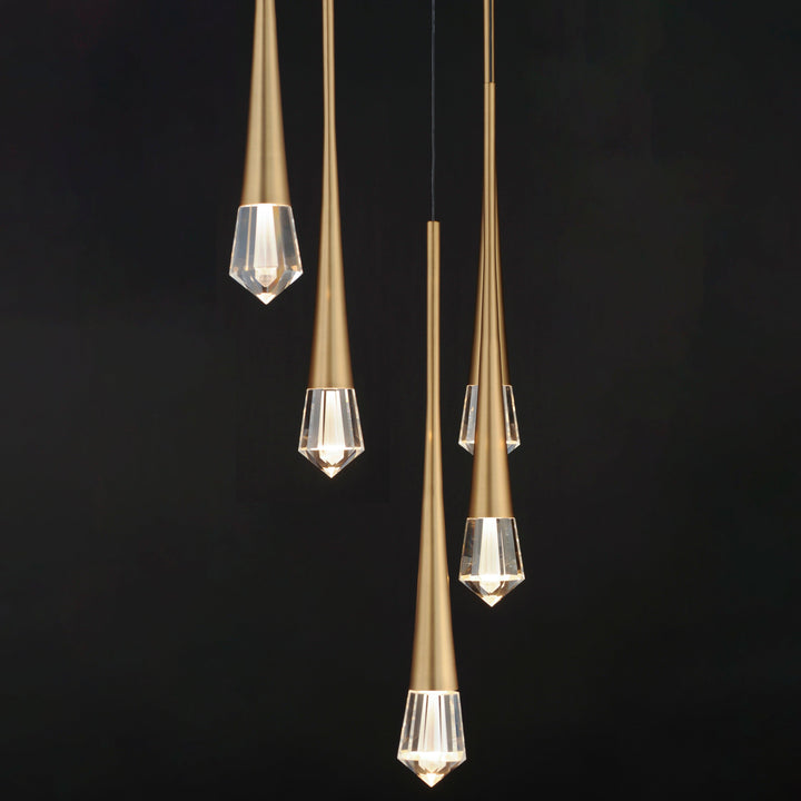 PIERCE 5-LIGHT LED PENDANT Hanging ET2 Lighting