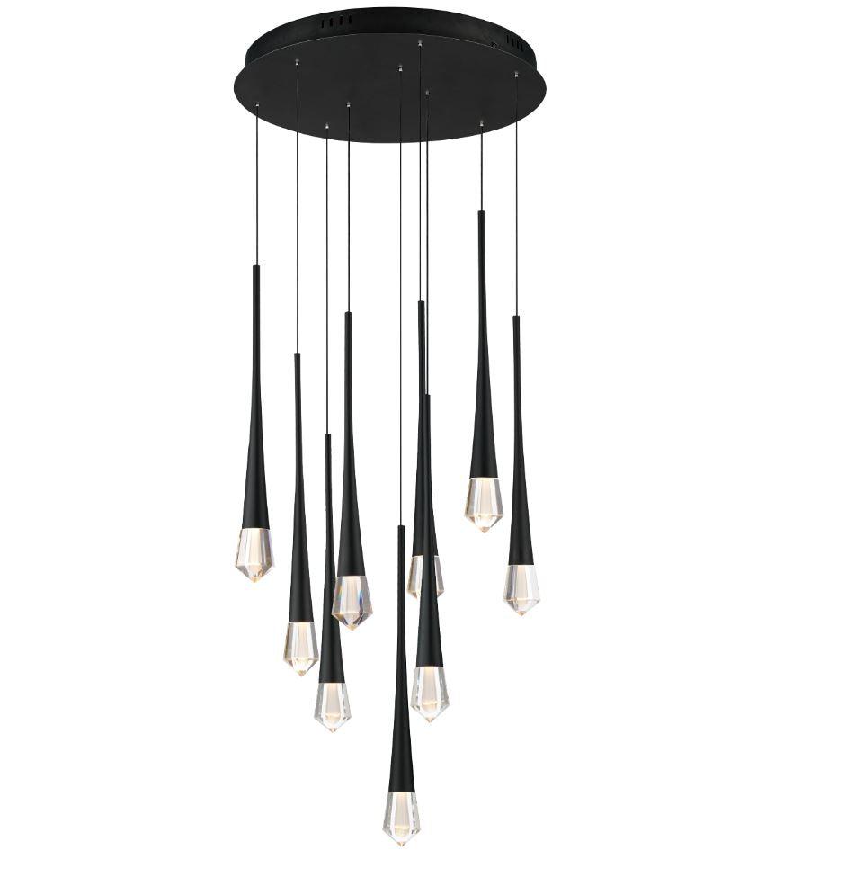 PIERCE 9-LIGHT LED PENDANT Hanging ET2 Lighting