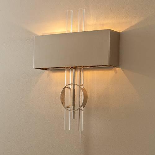 Radio City Electrified Wall Sconce-Nickel Lighting Global