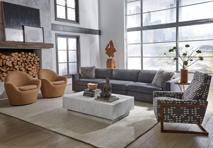 SIENA 3-SEAT GRAND SOFA - GREY FABRIC Sofas American Leather