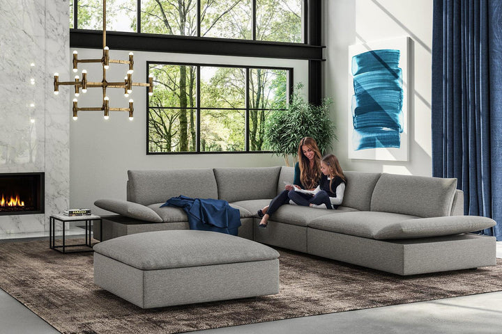 VERSA GRAND SECTIONAL - GREY Sectionals American Leather Collection